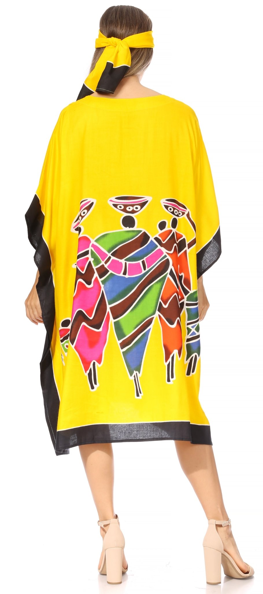 Sakkas Trina Women's Casual Loose Beach Poncho Caftan Dress Cover-up Many Print dresses La Vie Bien Sakkas Trina Women's Casual Loose Beach Poncho Caftan Dress Cover-up Many Print