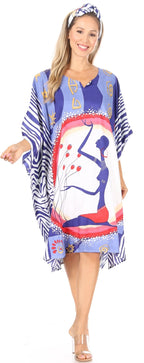 Sakkas Trina Women's Casual Loose Beach Poncho Caftan Dress Cover-up Many Print dresses La Vie Bien Sakkas Trina Women's Casual Loose Beach Poncho Caftan Dress Cover-up Many Print