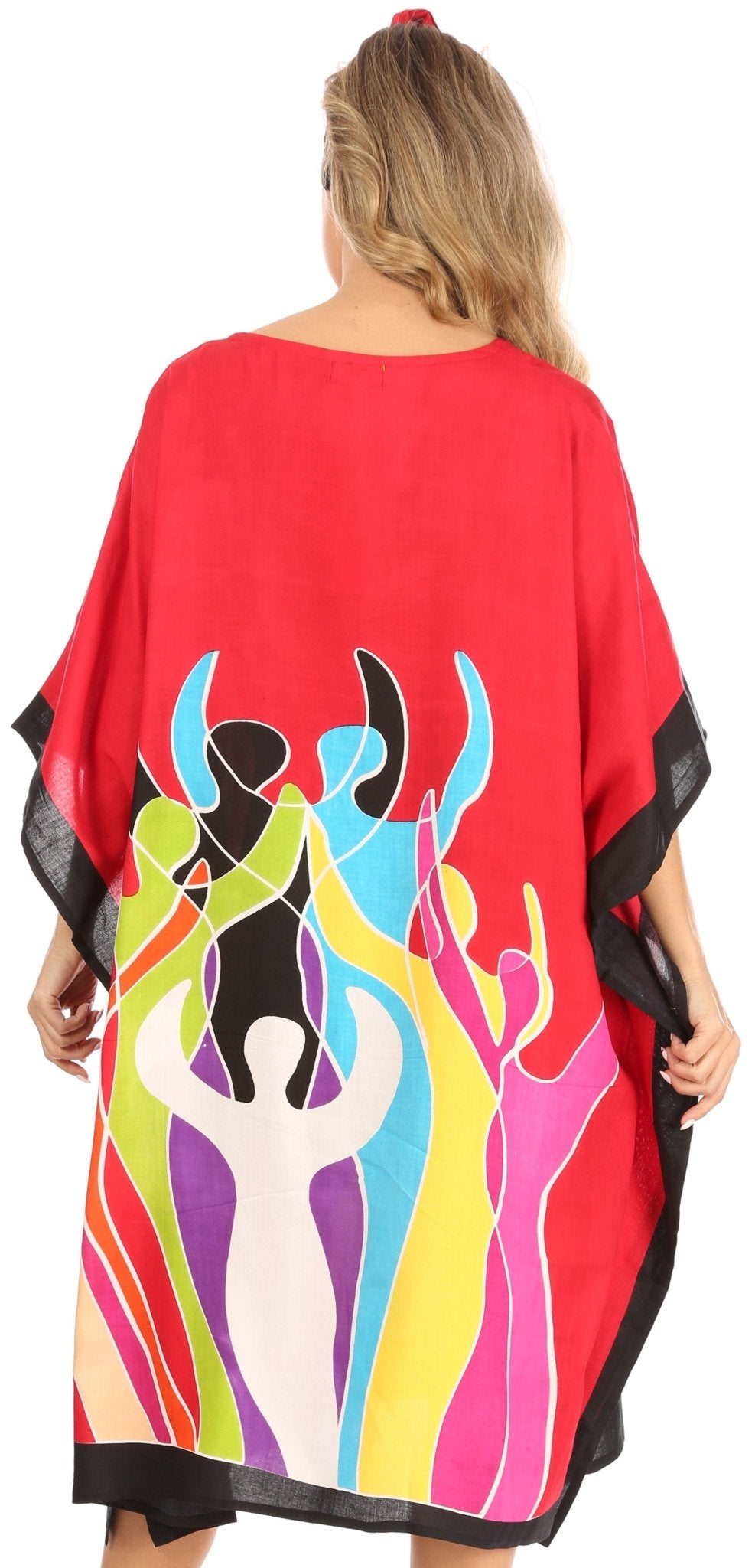 Sakkas Trina Women's Casual Loose Beach Poncho Caftan Dress Cover-up Many Print dresses La Vie Bien Sakkas Trina Women's Casual Loose Beach Poncho Caftan Dress Cover-up Many Print