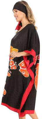 Sakkas Trina Women's Casual Loose Beach Poncho Caftan Dress Cover-up Many Print dresses La Vie Bien Sakkas Trina Women's Casual Loose Beach Poncho Caftan Dress Cover-up Many Print