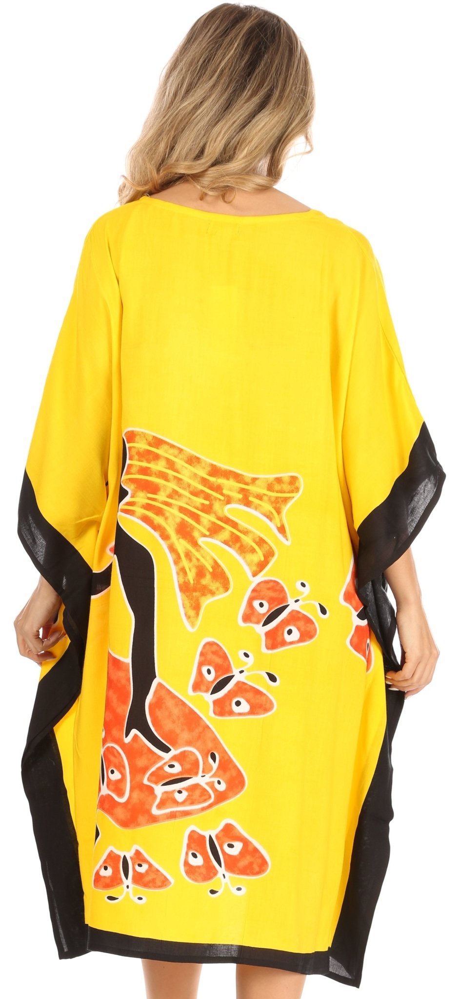 Sakkas Trina Women's Casual Loose Beach Poncho Caftan Dress Cover-up Many Print dresses La Vie Bien Sakkas Trina Women's Casual Loose Beach Poncho Caftan Dress Cover-up Many Print