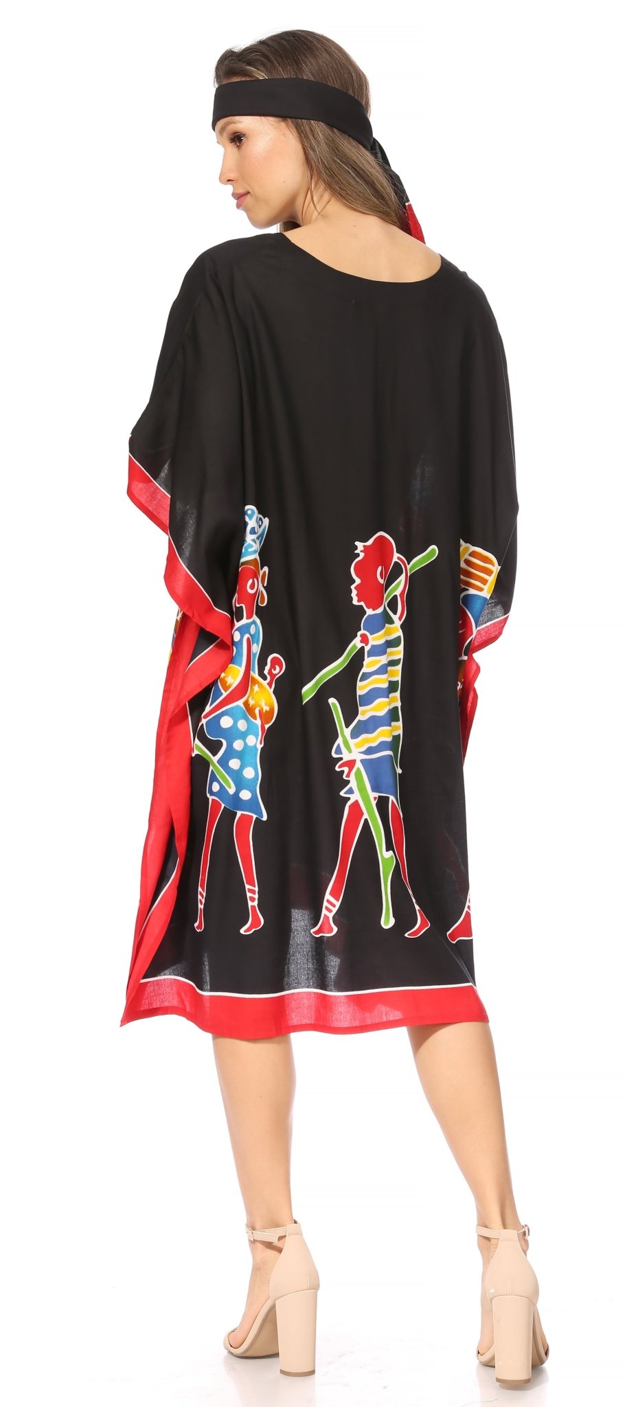 Sakkas Trina Women's Casual Loose Beach Poncho Caftan Dress Cover-up Many Print dresses La Vie Bien Sakkas Trina Women's Casual Loose Beach Poncho Caftan Dress Cover-up Many Print