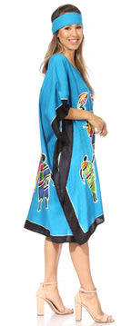 Sakkas Trina Women's Casual Loose Beach Poncho Caftan Dress Cover-up Many Print dresses La Vie Bien Sakkas Trina Women's Casual Loose Beach Poncho Caftan Dress Cover-up Many Print