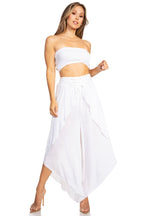 Sakkas Vanessa Women's Bandeau Tube Top & Wide leg Gaucho Pants Set Palazzo Boho - Buy One Get One pants La Vie Bien Sakkas Vanessa Women's Bandeau Tube Top & Wide leg Gaucho Pants Set Palazzo Boho - Buy One Get One