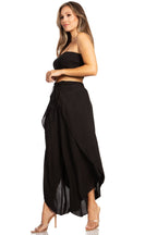 Sakkas Vanessa Women's Bandeau Tube Top & Wide leg Gaucho Pants Set Palazzo Boho - Buy One Get One pants La Vie Bien Sakkas Vanessa Women's Bandeau Tube Top & Wide leg Gaucho Pants Set Palazzo Boho - Buy One Get One