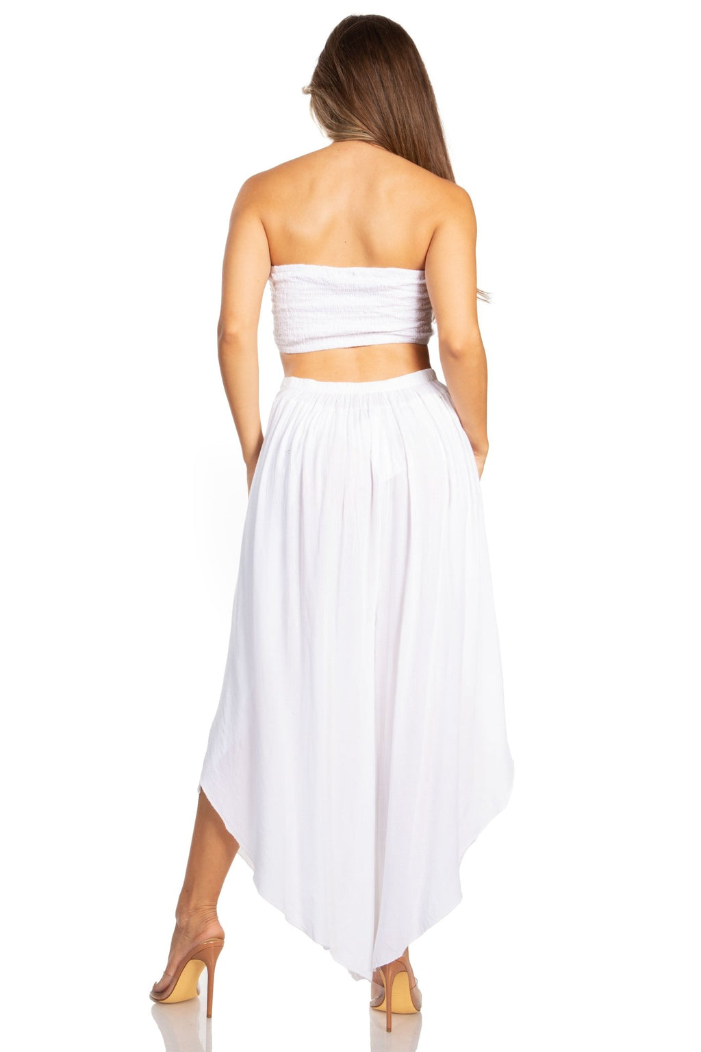 Sakkas Vanessa Women's Bandeau Tube Top & Wide leg Gaucho Pants Set Palazzo Boho - Buy One Get One pants La Vie Bien Sakkas Vanessa Women's Bandeau Tube Top & Wide leg Gaucho Pants Set Palazzo Boho - Buy One Get One
