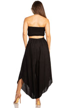 Sakkas Vanessa Women's Bandeau Tube Top & Wide leg Gaucho Pants Set Palazzo Boho - Buy One Get One pants La Vie Bien Sakkas Vanessa Women's Bandeau Tube Top & Wide leg Gaucho Pants Set Palazzo Boho - Buy One Get One