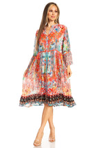 Sakkas Womens 3/4 Sleeves Button Down Spring/Summer Short Shirt Dress/Cover-up dresses La Vie Bien Sakkas Womens 3/4 Sleeves Button Down Spring/Summer Short Shirt Dress/Cover-up
