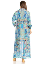 Sakkas Womens Long Sleeves Button Down Spring/Summer Maxi Shirt dress/Beachwear dresses La Vie Bien Sakkas Womens Long Sleeves Button Down Spring/Summer Maxi Shirt dress/Beachwear