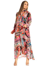 Sakkas Womens Long Sleeves Button Down Spring/Summer Maxi Shirt dress/Beachwear dresses La Vie Bien Sakkas Womens Long Sleeves Button Down Spring/Summer Maxi Shirt dress/Beachwear