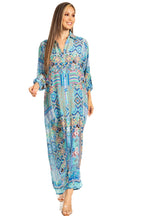 Sakkas Womens Long Sleeves Button Down Spring/Summer Maxi Shirt dress/Beachwear dresses La Vie Bien Sakkas Womens Long Sleeves Button Down Spring/Summer Maxi Shirt dress/Beachwear
