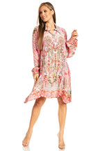 Sakkas Womens Long Sleeves Collared Neck Spring/Summer Short Shirt Dress/Cover-up dresses La Vie Bien Sakkas Womens Long Sleeves Collared Neck Spring/Summer Short Shirt Dress/Cover-up