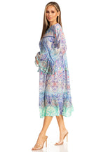 Sakkas Womens Ruffled Sleeves Scoop Neck Summer Short Tiered Dress/Loungewear dresses La Vie Bien Sakkas Womens Ruffled Sleeves Scoop Neck Summer Short Tiered Dress/Loungewear