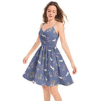 Sakura Dreams cami midi dress in soft knitted chiffon — V-neck, flared hem, hidden pockets Dress La Vie Bien Sakura Dreams cami midi dress in soft knitted chiffon — V-neck, flared hem, hidden pockets