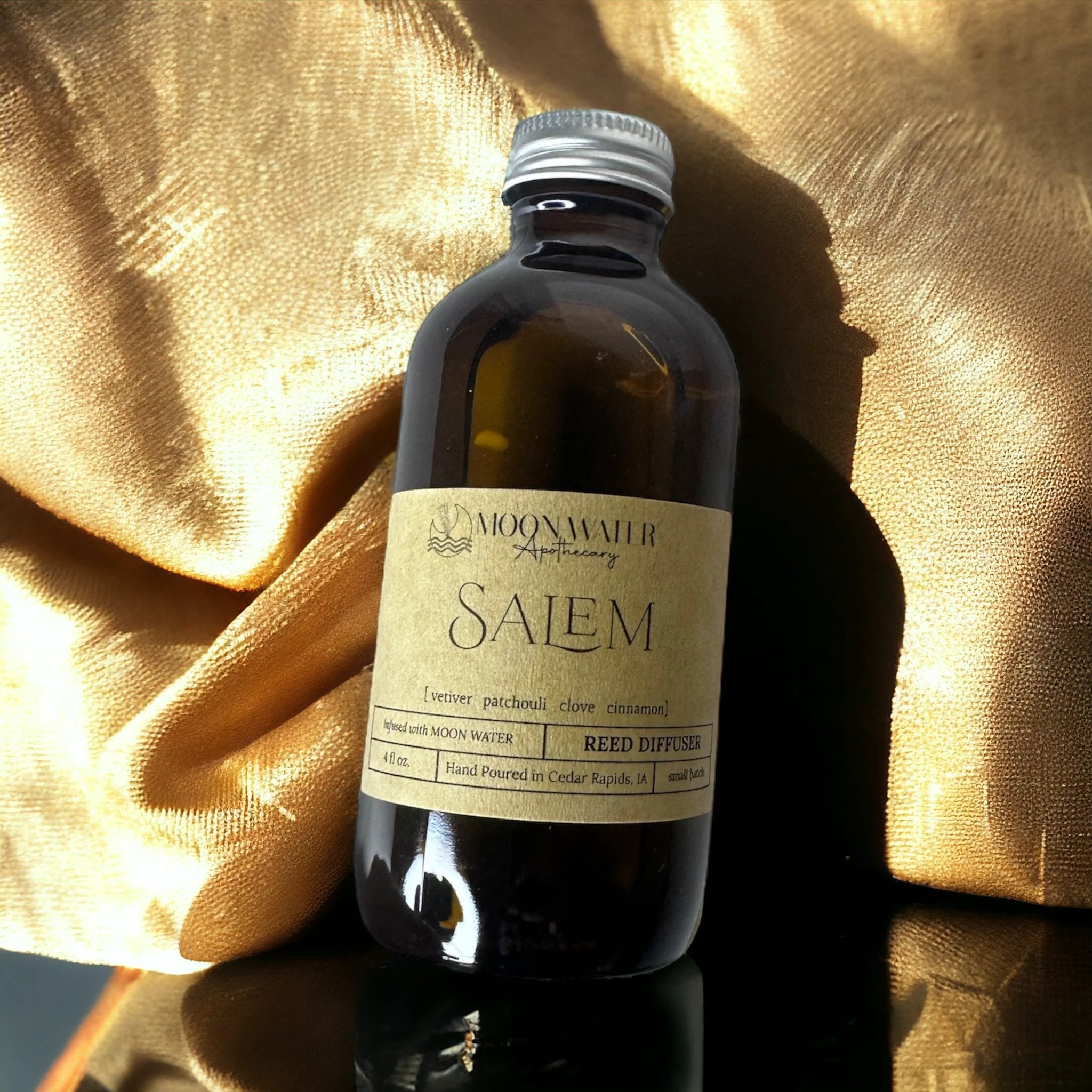 SALEM - REED DIFFUSER, REED DIFFUSER - Vetiver, Clove, Patchouli & Cinnamon - by Moon Water Apothecary!