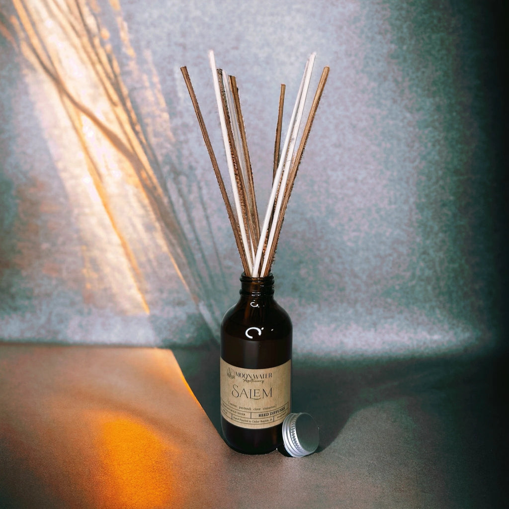 SALEM - REED DIFFUSER, REED DIFFUSER - Vetiver, Clove, Patchouli & Cinnamon - by Moon Water Apothecary!