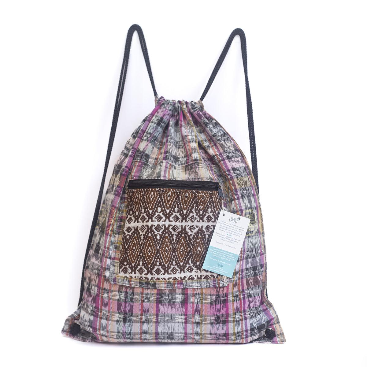 Salsa Upcycled Corte Backpack - Unique Guatemalan Handicraft Bags La Vie Bien Salsa Upcycled Corte Backpack - Unique Guatemalan Handicraft