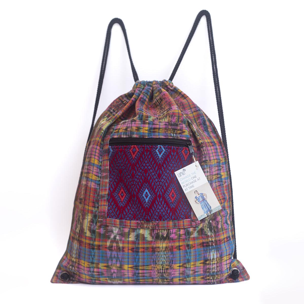 Salsa Upcycled Corte Backpack - Unique Guatemalan Handicraft Bags La Vie Bien Salsa Upcycled Corte Backpack - Unique Guatemalan Handicraft