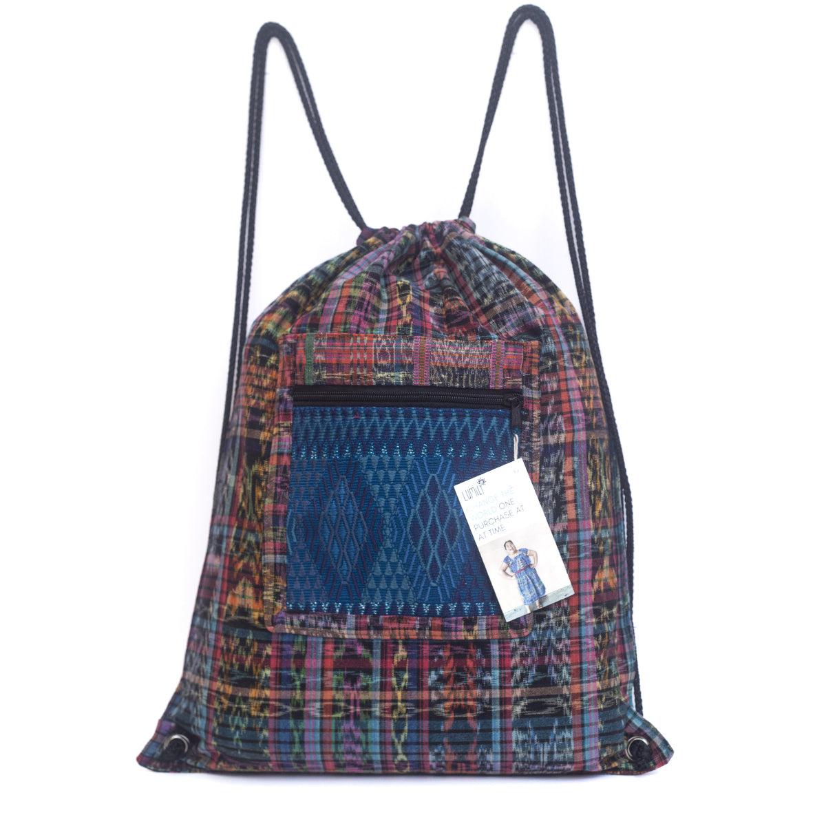Salsa Upcycled Corte Backpack - Unique Guatemalan Handicraft Bags La Vie Bien Salsa Upcycled Corte Backpack - Unique Guatemalan Handicraft