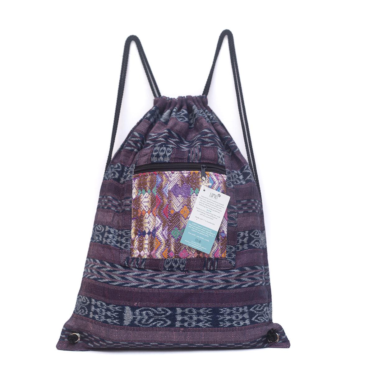 Salsa Upcycled Corte Backpack - Unique Guatemalan Handicraft Bags La Vie Bien Salsa Upcycled Corte Backpack - Unique Guatemalan Handicraft