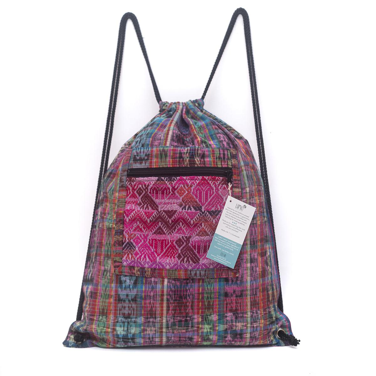Salsa Upcycled Corte Backpack - Unique Guatemalan Handicraft Bags La Vie Bien Salsa Upcycled Corte Backpack - Unique Guatemalan Handicraft