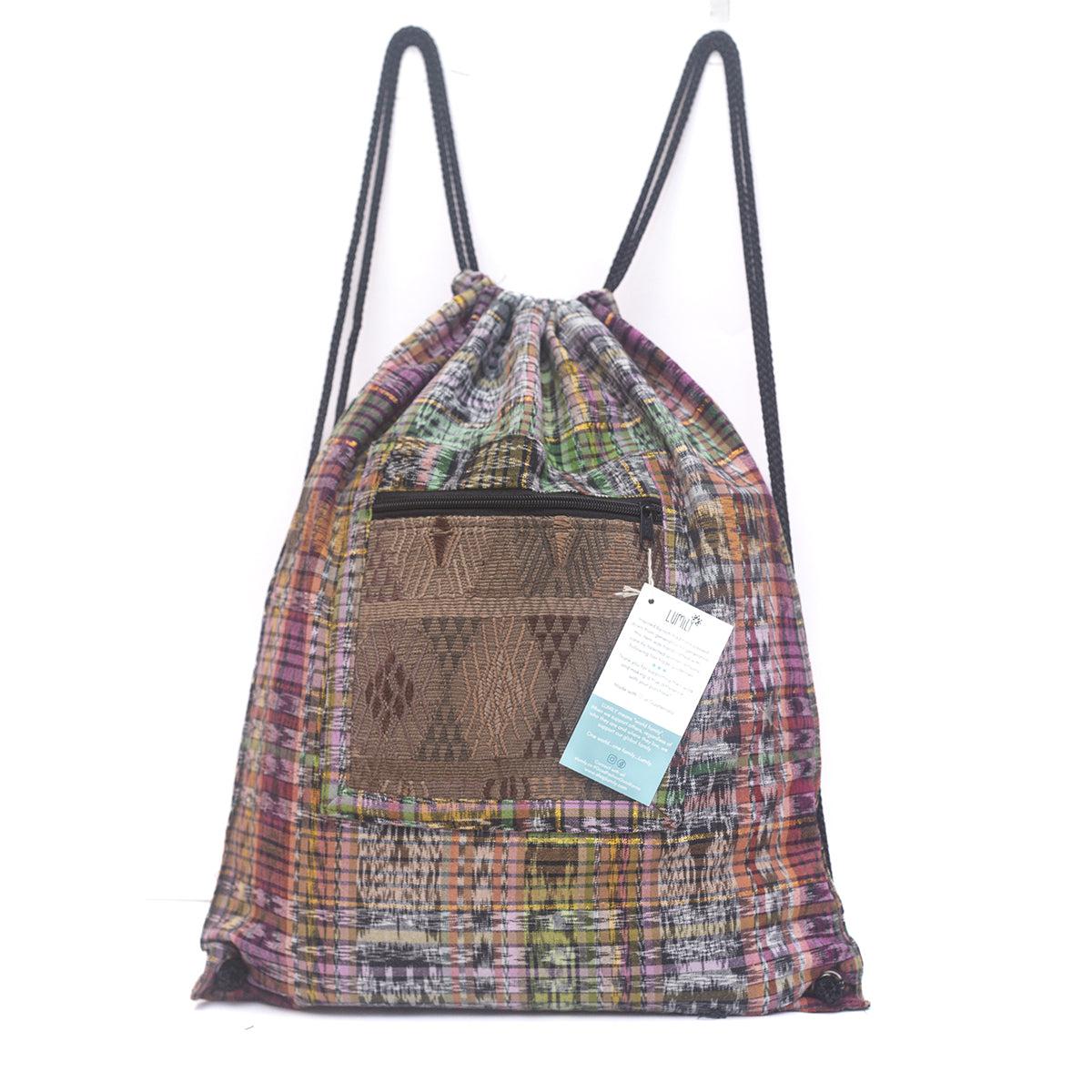Salsa Upcycled Corte Backpack - Unique Guatemalan Handicraft Bags La Vie Bien Salsa Upcycled Corte Backpack - Unique Guatemalan Handicraft