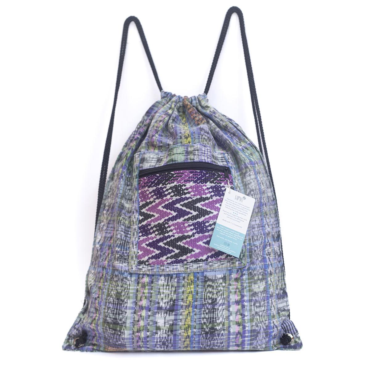 Salsa Upcycled Corte Backpack - Unique Guatemalan Handicraft Bags La Vie Bien Salsa Upcycled Corte Backpack - Unique Guatemalan Handicraft