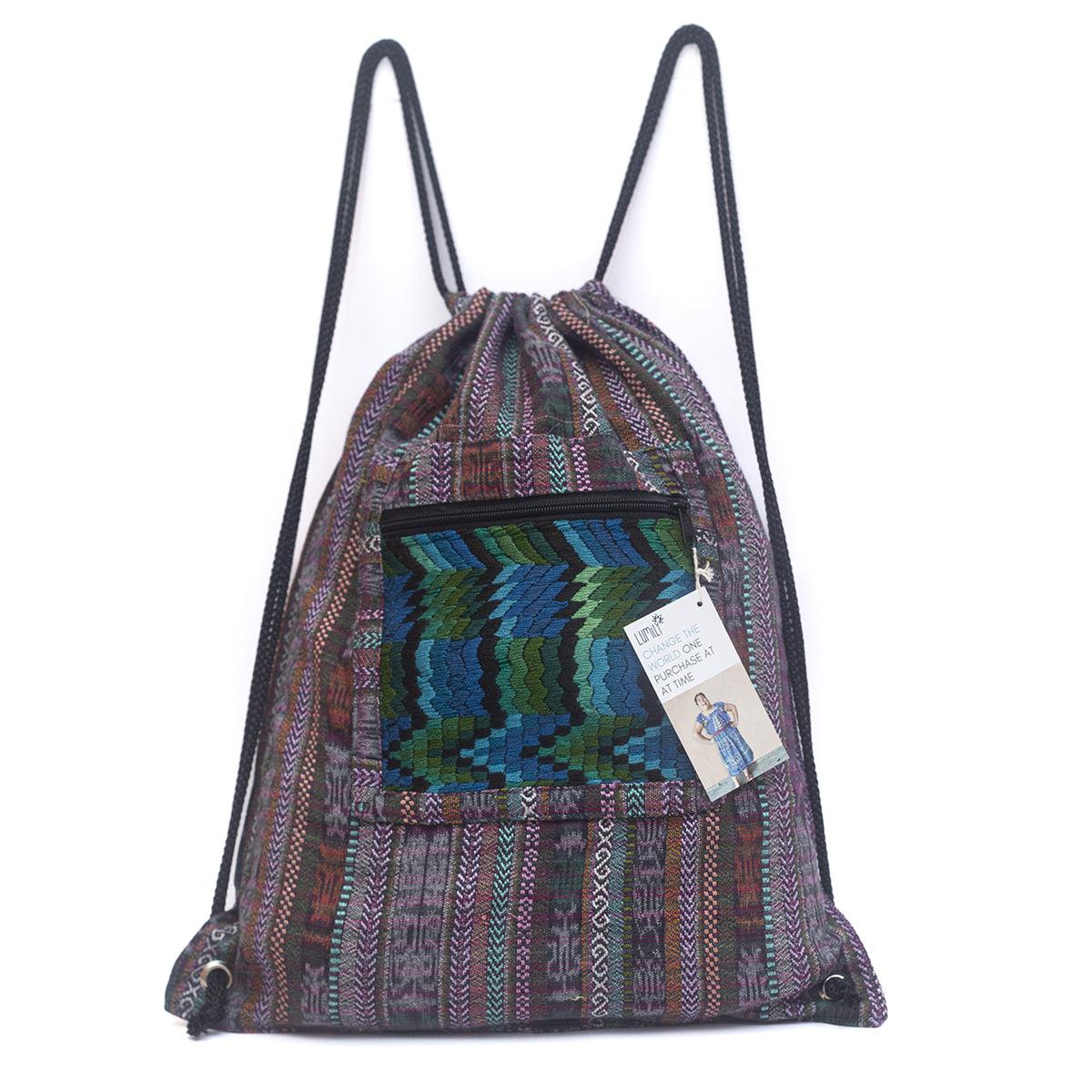 Salsa Upcycled Corte Backpack - Unique Guatemalan Handicraft Bags La Vie Bien Salsa Upcycled Corte Backpack - Unique Guatemalan Handicraft
