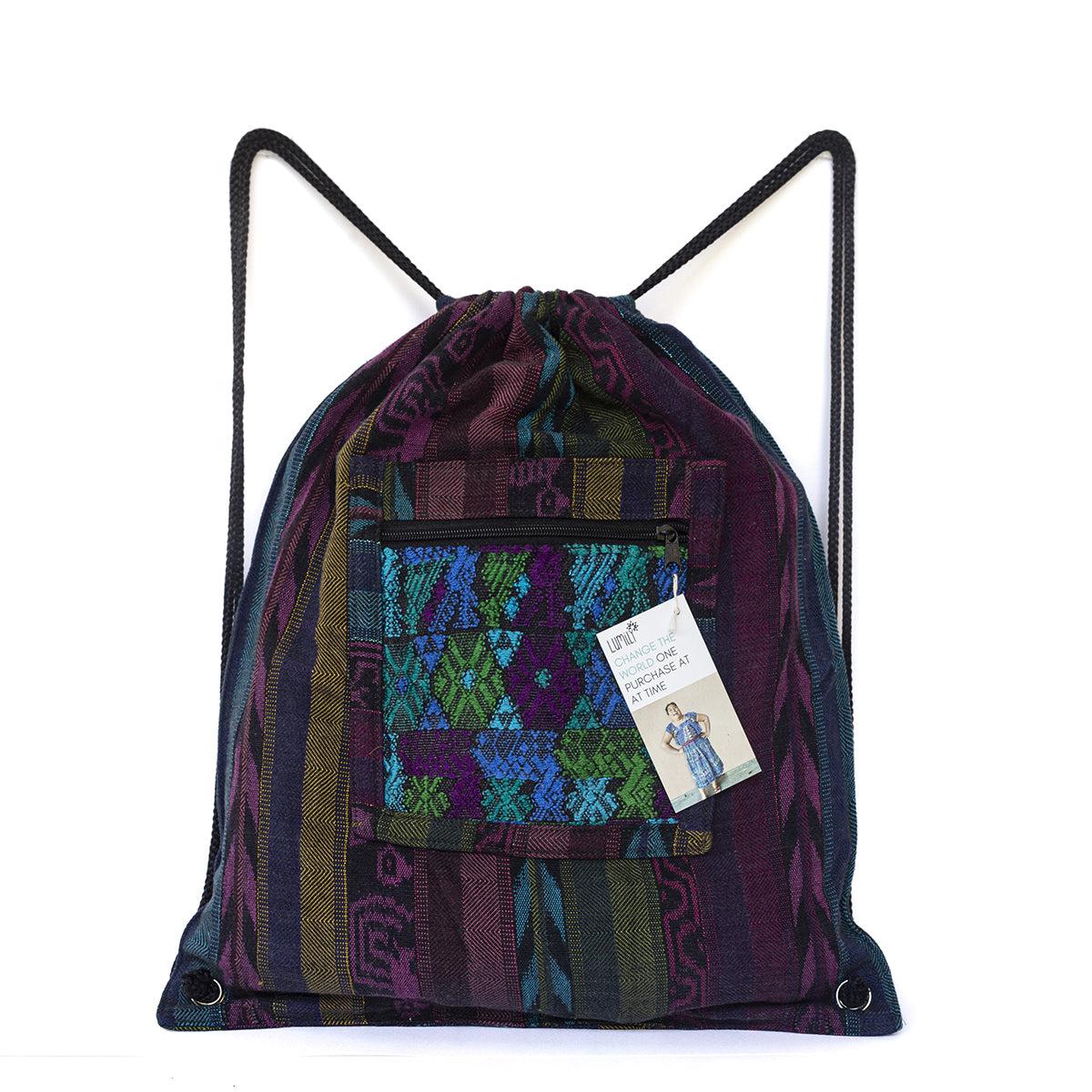 Salsa Upcycled Corte Backpack - Unique Guatemalan Handicraft Bags La Vie Bien Salsa Upcycled Corte Backpack - Unique Guatemalan Handicraft