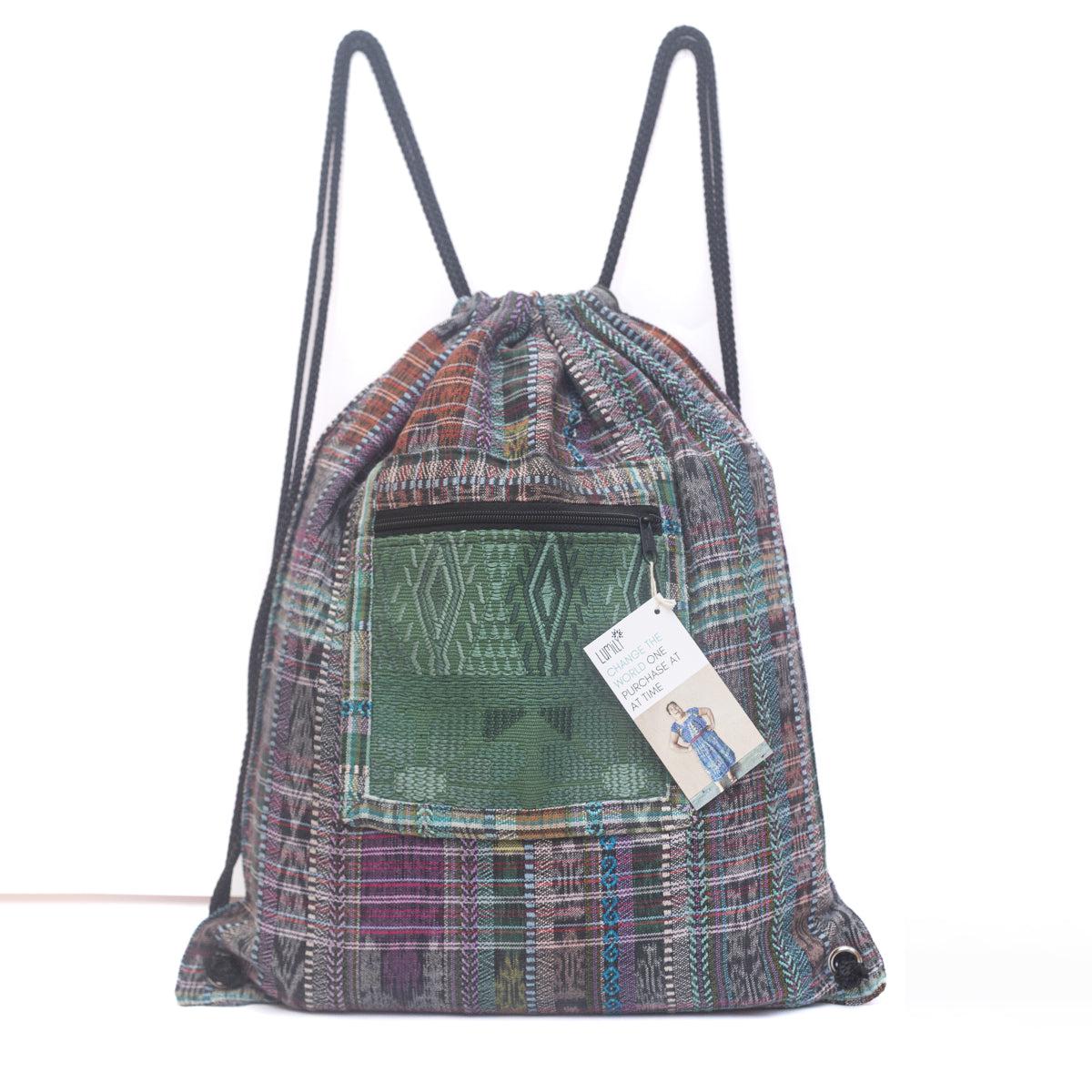 Salsa Upcycled Corte Backpack - Unique Guatemalan Handicraft Bags La Vie Bien Salsa Upcycled Corte Backpack - Unique Guatemalan Handicraft