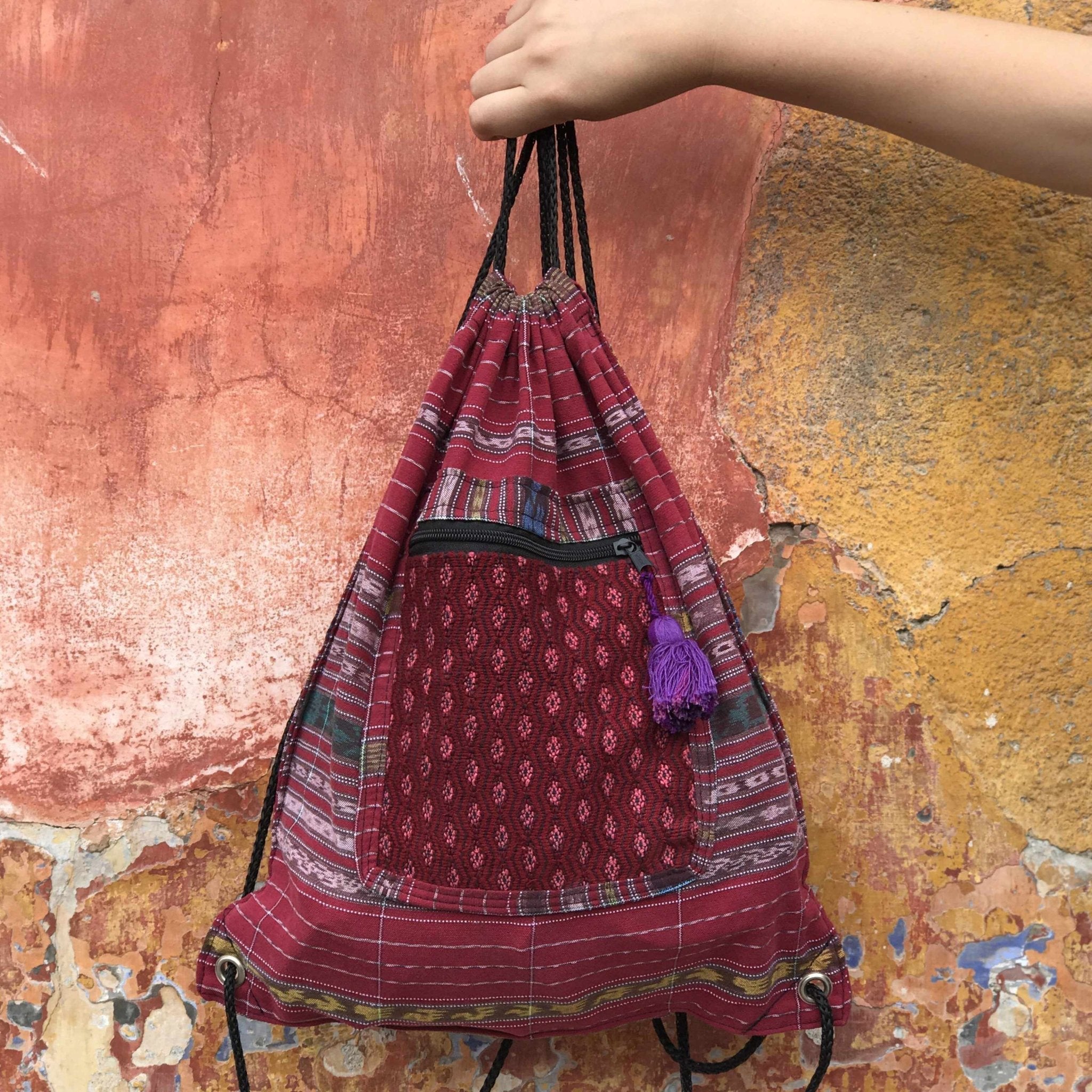 Salsa Upcycled Corte Backpack - Unique Guatemalan Handicraft Bags La Vie Bien Salsa Upcycled Corte Backpack - Unique Guatemalan Handicraft