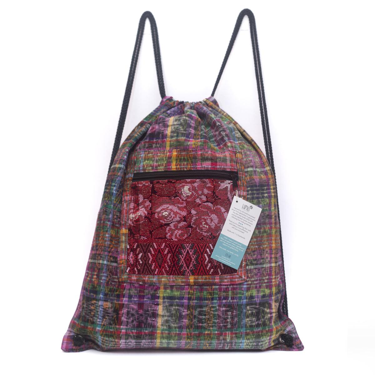 Salsa Upcycled Corte Backpack - Unique Guatemalan Handicraft Bags La Vie Bien Salsa Upcycled Corte Backpack - Unique Guatemalan Handicraft