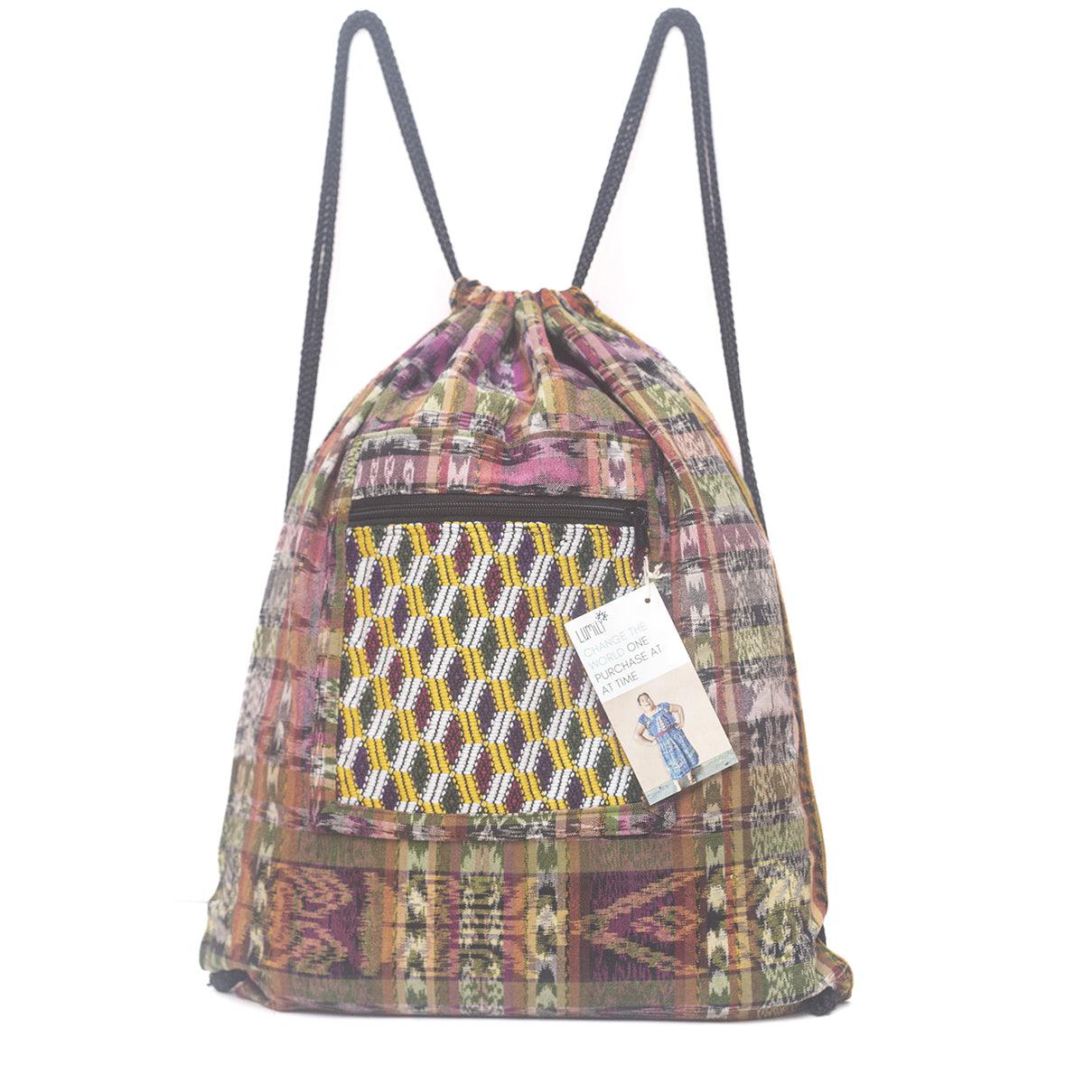 Salsa Upcycled Corte Backpack - Unique Guatemalan Handicraft Bags La Vie Bien Salsa Upcycled Corte Backpack - Unique Guatemalan Handicraft