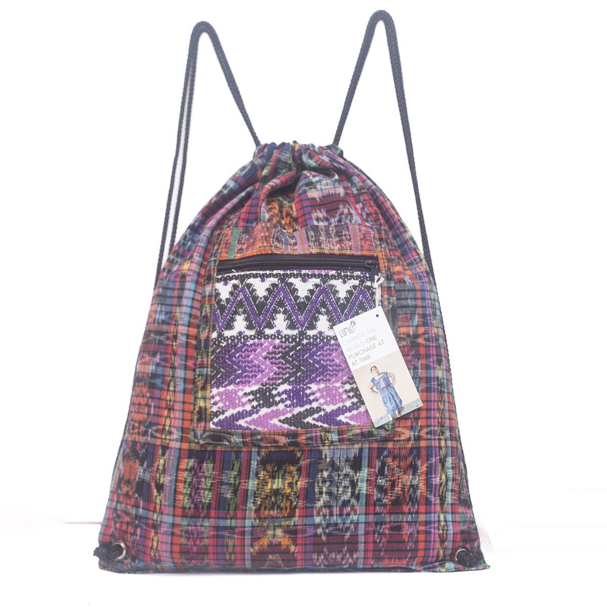 Salsa Upcycled Corte Backpack - Unique Guatemalan Handicraft Bags La Vie Bien Salsa Upcycled Corte Backpack - Unique Guatemalan Handicraft