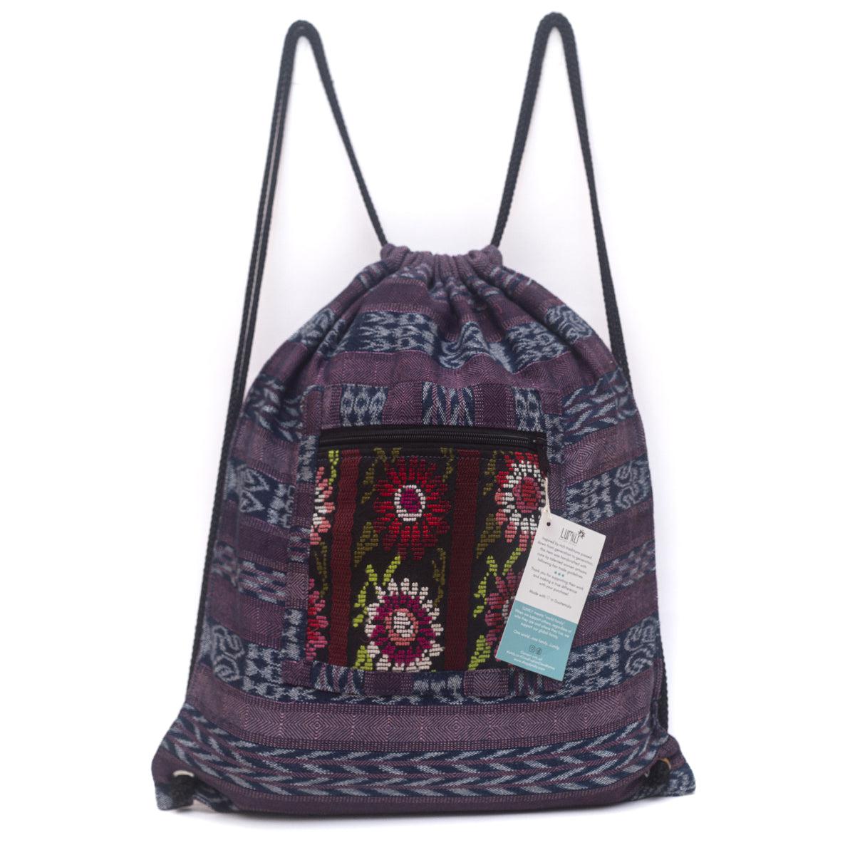 Salsa Upcycled Corte Backpack - Unique Guatemalan Handicraft Bags La Vie Bien Salsa Upcycled Corte Backpack - Unique Guatemalan Handicraft