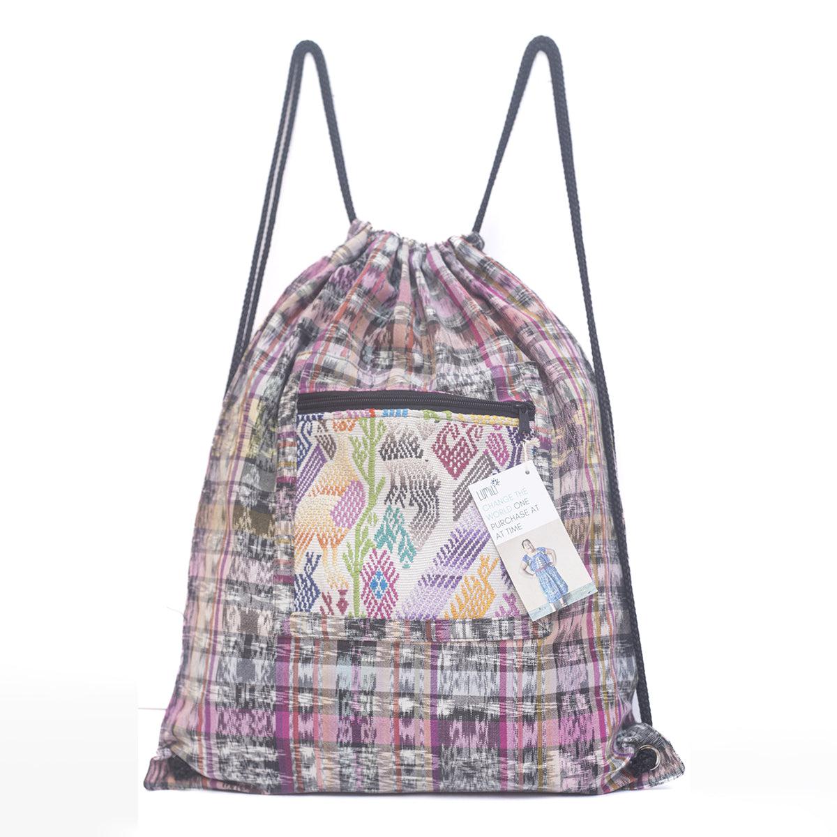 Salsa Upcycled Corte Backpack - Unique Guatemalan Handicraft Bags La Vie Bien Salsa Upcycled Corte Backpack - Unique Guatemalan Handicraft