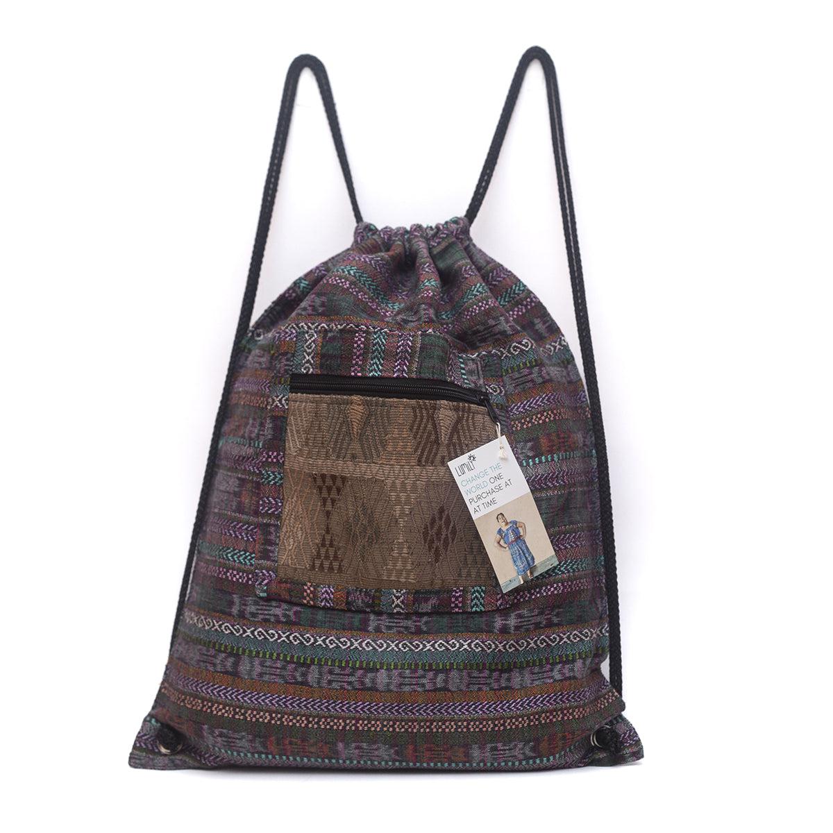 Salsa Upcycled Corte Backpack - Unique Guatemalan Handicraft Bags La Vie Bien Salsa Upcycled Corte Backpack - Unique Guatemalan Handicraft