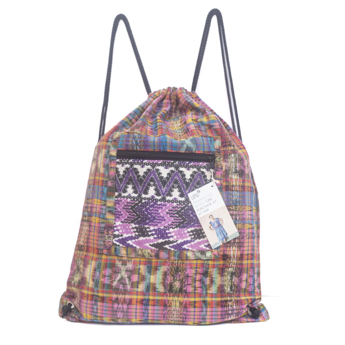 Salsa Upcycled Corte Backpack - Unique Guatemalan Handicraft Bags La Vie Bien Salsa Upcycled Corte Backpack - Unique Guatemalan Handicraft