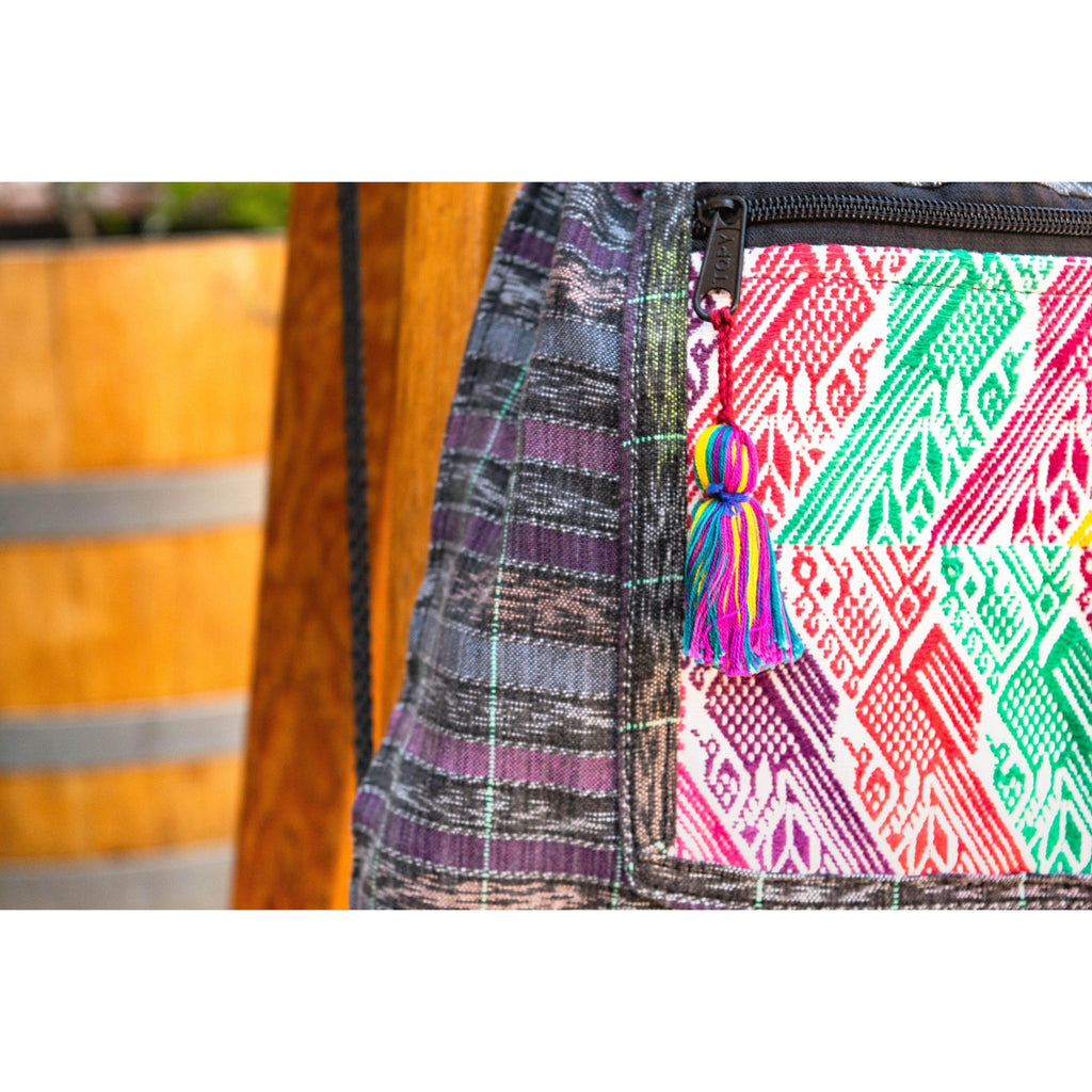 Salsa Upcycled Corte Backpack - Unique Guatemalan Handicraft Bags La Vie Bien Salsa Upcycled Corte Backpack - Unique Guatemalan Handicraft