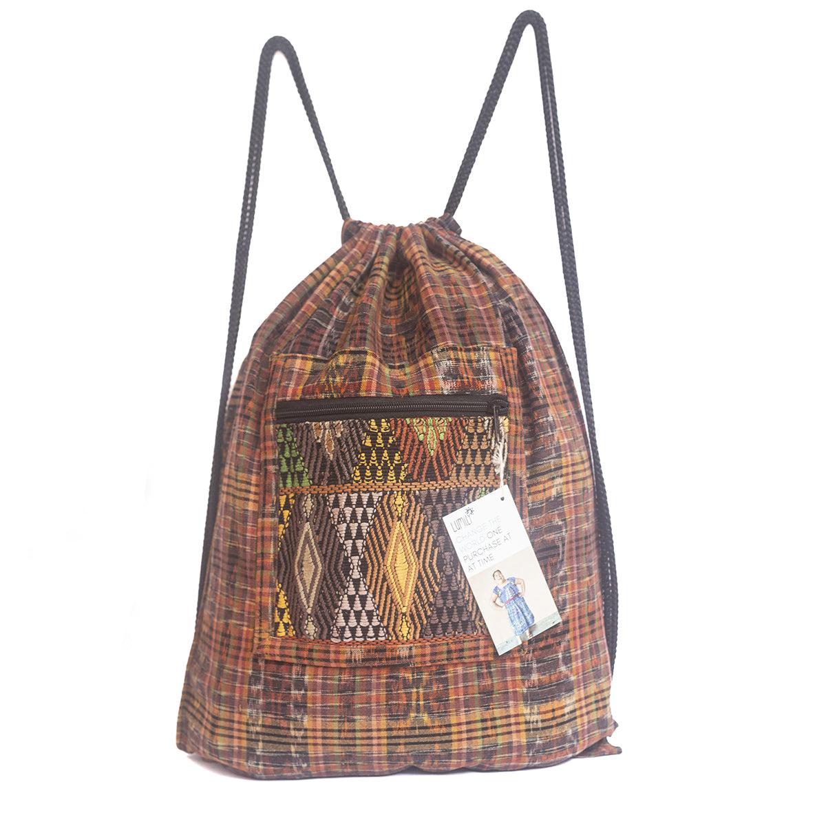 Salsa Upcycled Corte Backpack - Unique Guatemalan Handicraft Bags La Vie Bien Salsa Upcycled Corte Backpack - Unique Guatemalan Handicraft