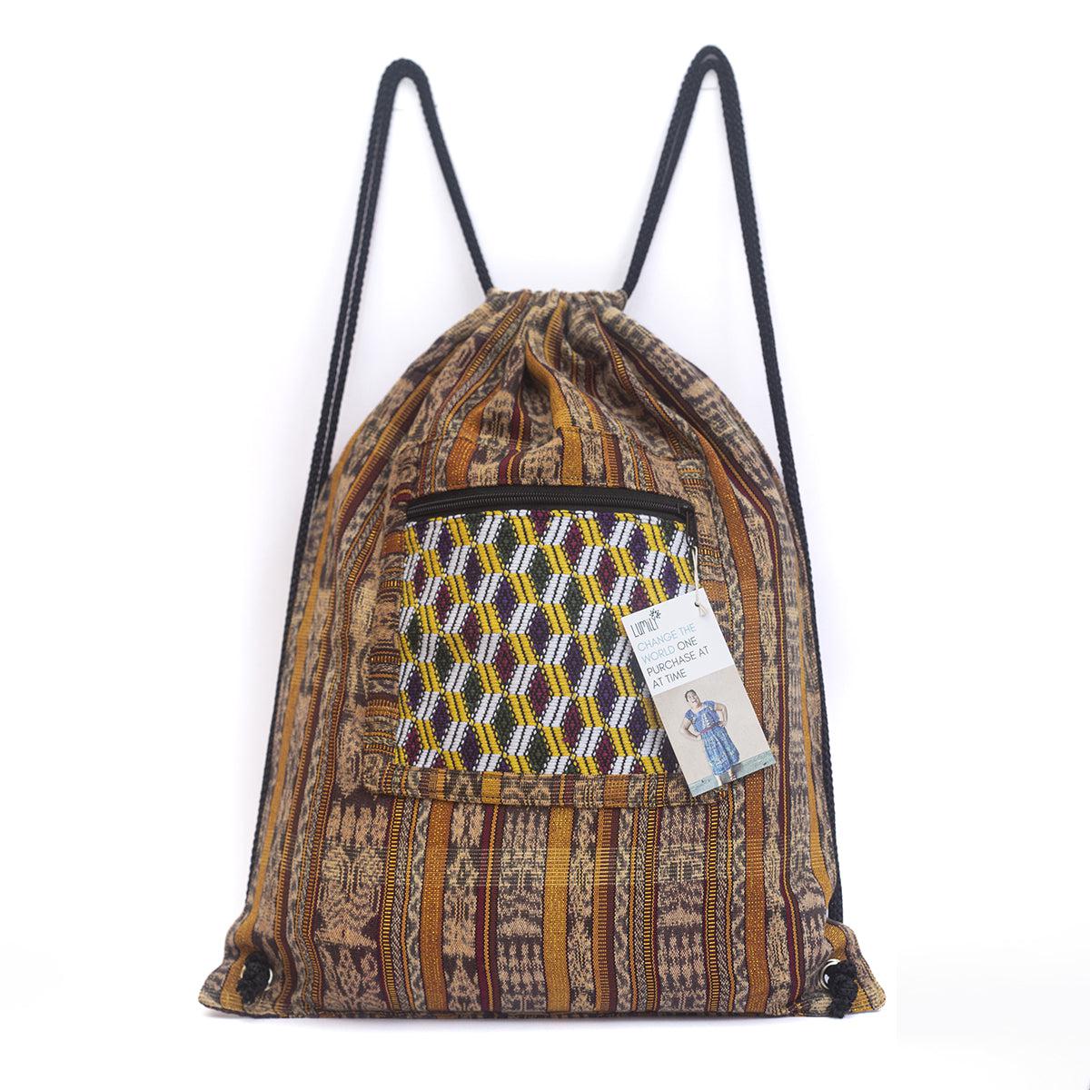 Salsa Upcycled Corte Backpack - Unique Guatemalan Handicraft Bags La Vie Bien Salsa Upcycled Corte Backpack - Unique Guatemalan Handicraft