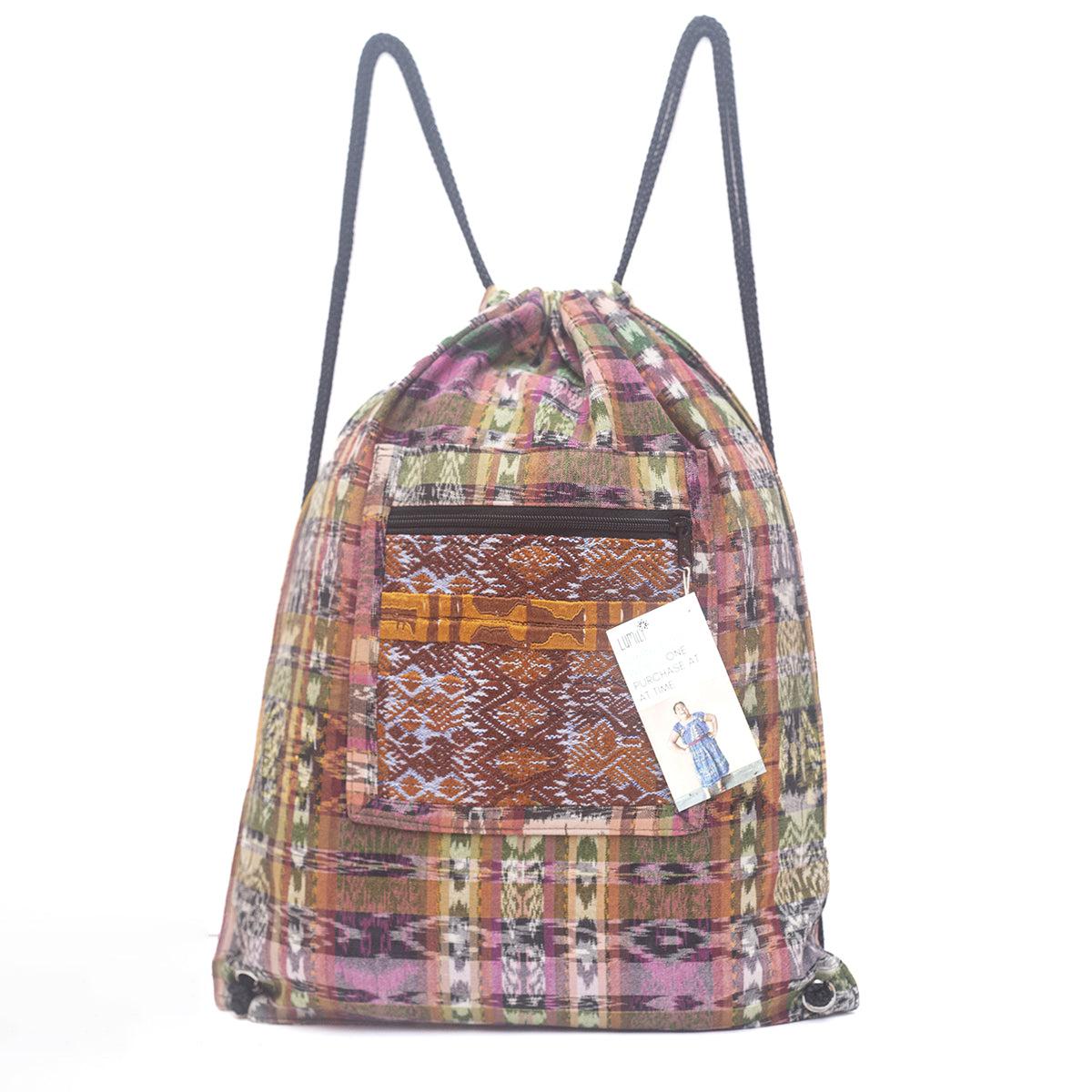 Salsa Upcycled Corte Backpack - Unique Guatemalan Handicraft Bags La Vie Bien Salsa Upcycled Corte Backpack - Unique Guatemalan Handicraft