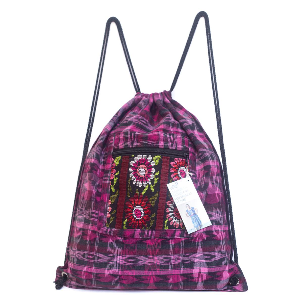Salsa Upcycled Corte Backpack - Unique Guatemalan Handicraft Bags La Vie Bien Salsa Upcycled Corte Backpack - Unique Guatemalan Handicraft