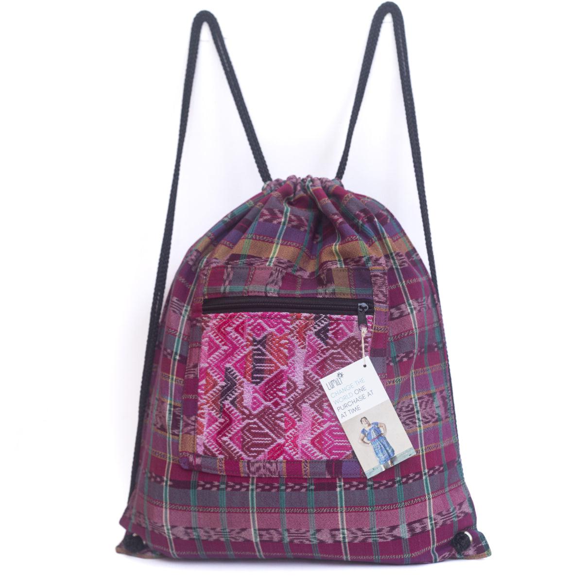 Salsa Upcycled Corte Backpack - Unique Guatemalan Handicraft Bags La Vie Bien Salsa Upcycled Corte Backpack - Unique Guatemalan Handicraft