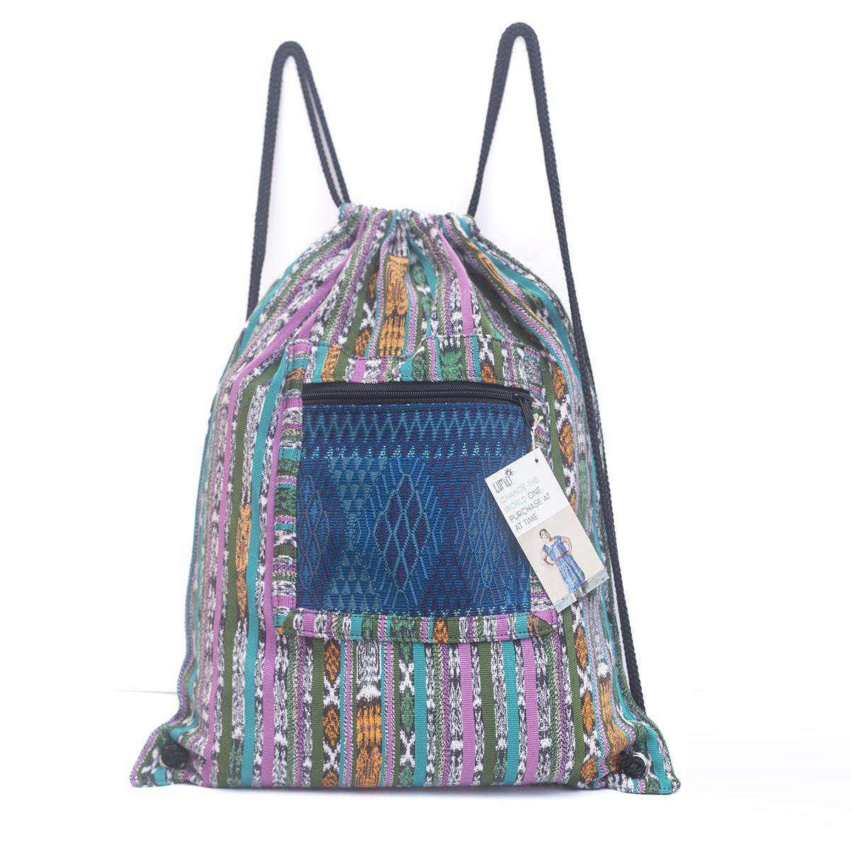 Salsa Upcycled Corte Backpack - Unique Guatemalan Handicraft Bags La Vie Bien Salsa Upcycled Corte Backpack - Unique Guatemalan Handicraft