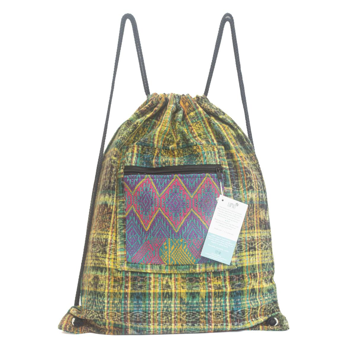 Salsa Upcycled Corte Backpack - Unique Guatemalan Handicraft Bags La Vie Bien Salsa Upcycled Corte Backpack - Unique Guatemalan Handicraft