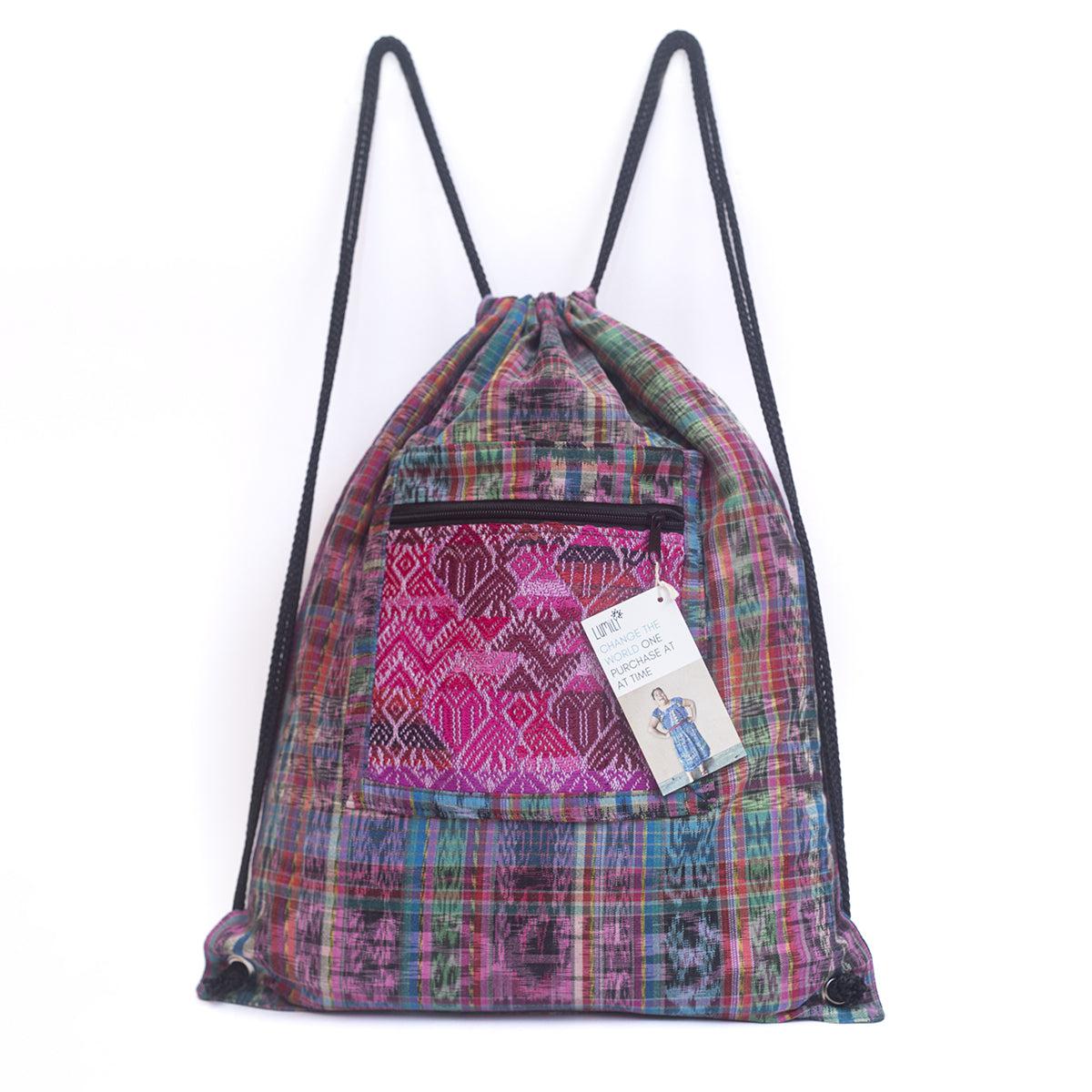 Salsa Upcycled Corte Backpack - Unique Guatemalan Handicraft Bags La Vie Bien Salsa Upcycled Corte Backpack - Unique Guatemalan Handicraft