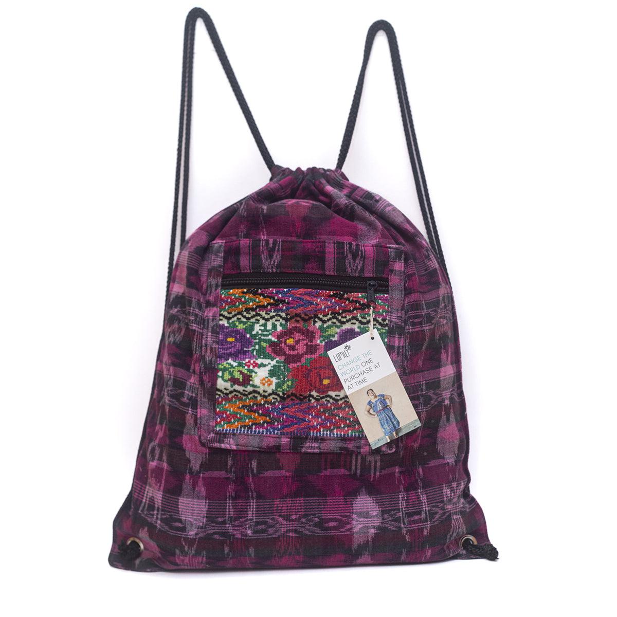 Salsa Upcycled Corte Backpack - Unique Guatemalan Handicraft Bags La Vie Bien Salsa Upcycled Corte Backpack - Unique Guatemalan Handicraft