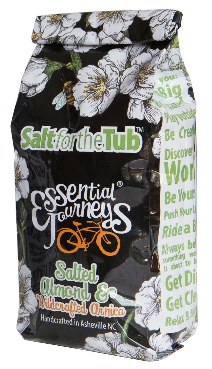 SALTED ALMOND & ARNICA BATH SALTS 16 oz. OR 32 oz. by Essential Journeys