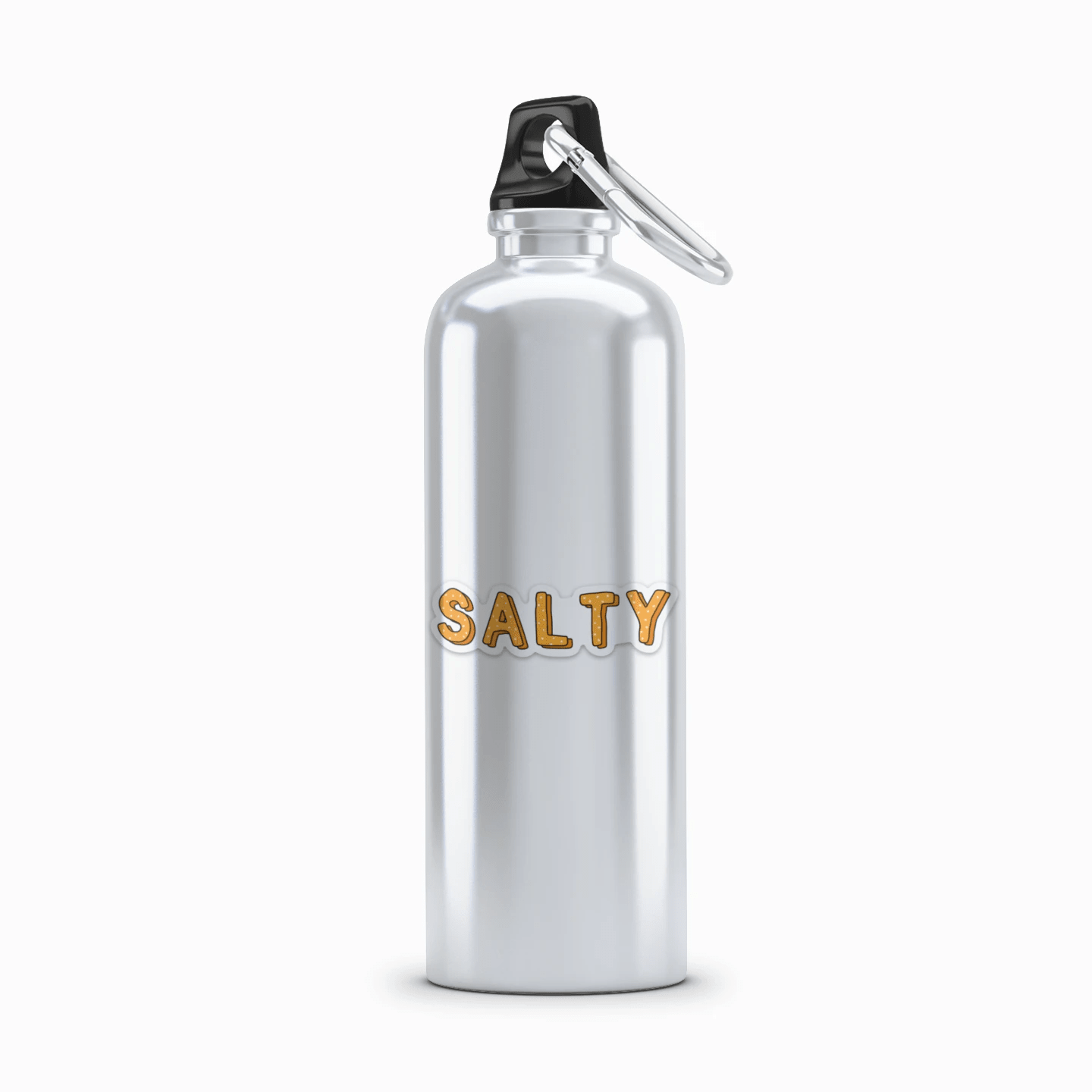 Salty Funny Pretzel Vinyl Lap Top or Water Bottle Sticker by Five Dot Post